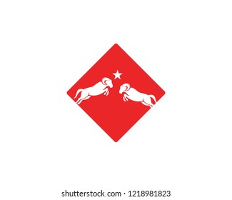 Rams head logo design icon