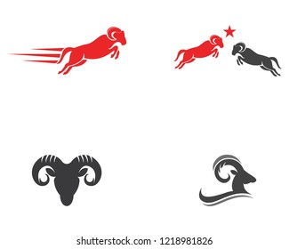 Rams head logo design icon