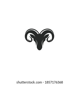 Rams Head Logo Template Silhouette Icon Stock Vector (Royalty Free ...