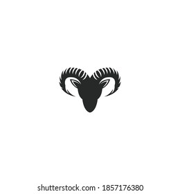 Rams head logo template silhouette icon