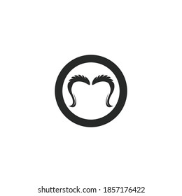 Icono de la silueta de la plantilla del logotipo de la cabeza de Rams