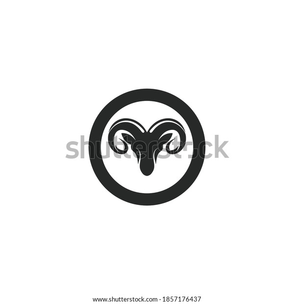 Rams Head Logo Template Silhouette Icon Stock Vector Royalty Free 1857176437