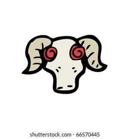 ram's skull cartoon