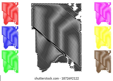 Ramsey County, Minnesota (U.S. county, United States of America, USA, U.S., US) map vector illustration, scribble sketch Ramsey map