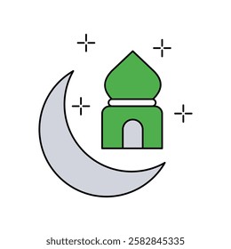 ramzan icon with white background vector stock illustration