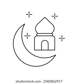 ramzan icon with white background vector stock illustration