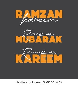 Ramzan Mubarak Calligraphy Text Design

