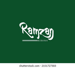 Ramzan Mubarak creative calligraphy vector file