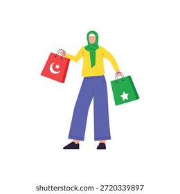 Ilustración vectorial de Compras Ramzan EPS 10 File
