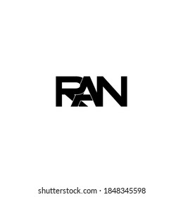 ran letter original monogram logo design