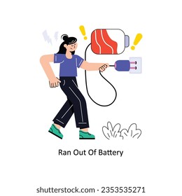 Ilustración del vector de diseño de estilo plano de la conexión de batería. Ilustración de acciones