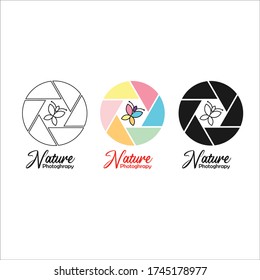 Rana ikon For Profesional Nature logo Photography black and white ready