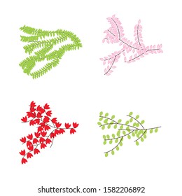 Ranch with beautiful leaf and flower for decoration and art , - Vector