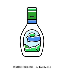 Vector del icono del color del condimento del apósito del rancho. Muestra del condimento del apósito del rancho