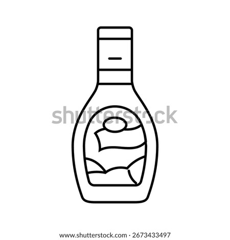 ranch dressing condiment line icon vector. ranch dressing condiment sign. isolated contour symbol black illustration