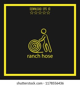 ranch hose sketch vector icon