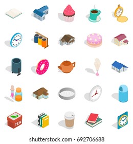 Ranch icons set. Isometric set of 25 ranch vector icons for web isolated on white background