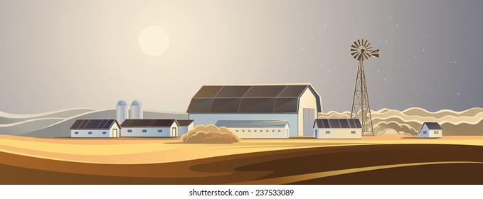 El rancho. Paisaje rural.