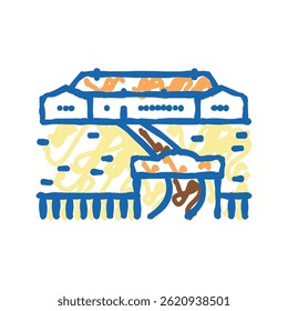 ranch style house doodle icon sketch vector. ranch style house sign. isolated symbol illustration