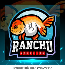 Ranchu Goldfish Mascot Esport Logo Design Stock Vector Royalty Free