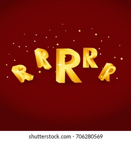 rand currency 3D gold