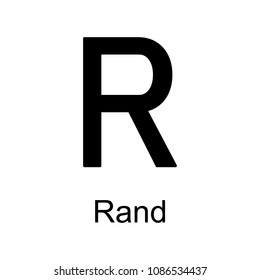 rand icon. Element of currency for mobile concept and web apps. Detailed rand icon can be used for web and mobile. Premium icon on white background