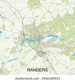 Randers, Danemark, illustration de cartes