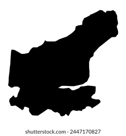 Carte de la municipalité de Randers, division administrative du Danemark.  Illustration vectorielle.