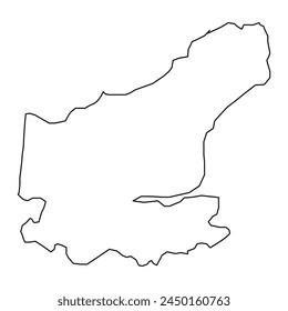 Carte de la municipalité de Randers, division administrative du Danemark.  Illustration vectorielle.