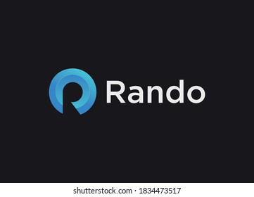 Diseño del logotipo de monograma moderno Rando