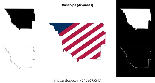 Randolph County (Arkansas) outline map set