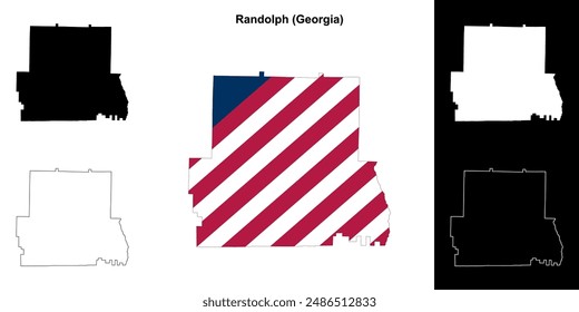 Randolph County (Georgia) Outline Map Set