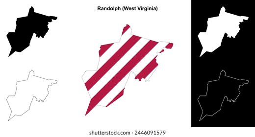 Randolph County (West Virginia) outline map set