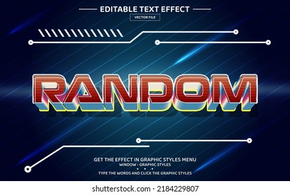 Random 3D editable text effect template