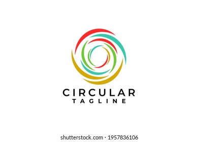 random abstract circle logo vector template.