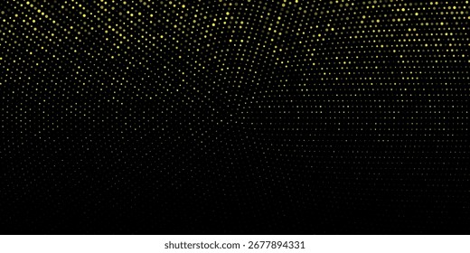 Halftone verde abstracto al azar en el fondo negro. Datos del Vector 