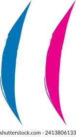 Random abstrakte flüssige organische rosa unregelmäßige Blocken Formen flach Design Flüssigkeit Vektorgrafik Set Banner einfache Form Vorlage für die Präsentation Design, Flyer, einzeln auf weißem Hintergrund.
