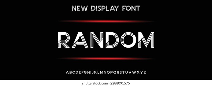 RANDOM Abstract modern minimal alphabet fonts. Typography urban style for fun, sport, technology, fashion, digital, future creative logo font. vector illustration.