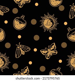 random abstract seamless pattern black circle object wallpaper with design black background.