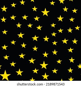 Random Abstract Yellow Stars Black Dark Stock Vector (Royalty Free ...