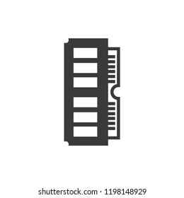 Random access memory chip vector icon 