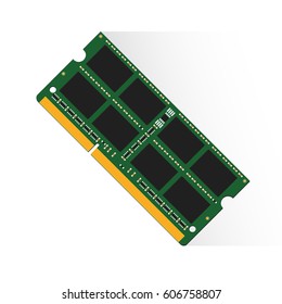 Random Access Memory concept by RAM labtop 4GB or 8GB or 16GB.