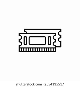 random access memory icon sign vector