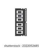 random access memory icon, vector art.