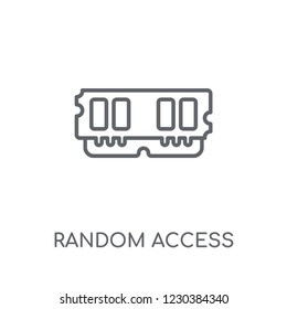 Random access memory linear icon. Modern outline Random access memory logo concept on white background from hardware collection. Suitable for use on web apps, mobile apps and print media.