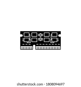 random access memory and motherboard component icon. perfect for logo, presentation, background, website, application and more product. icon design solid style