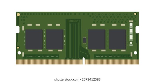 Random access memory. RAM memory art illustration isolated on white background