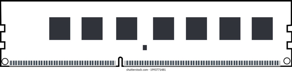 Random Access Memory (RAM) icon, use for indication RAM usage in computer.