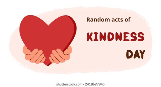 Random acts of Kindness Day background in flat style.