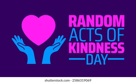 random acts of kindness day background banner or poster design template. observed every year in March. Holiday concept. Use to any Template, card, poster, placard, template.